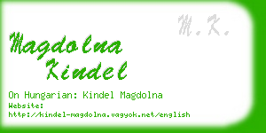 magdolna kindel business card
